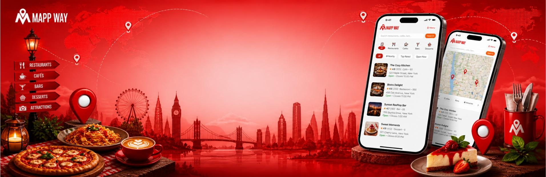 MappWay desktop category hero banner with brand visuals and place discovery theme